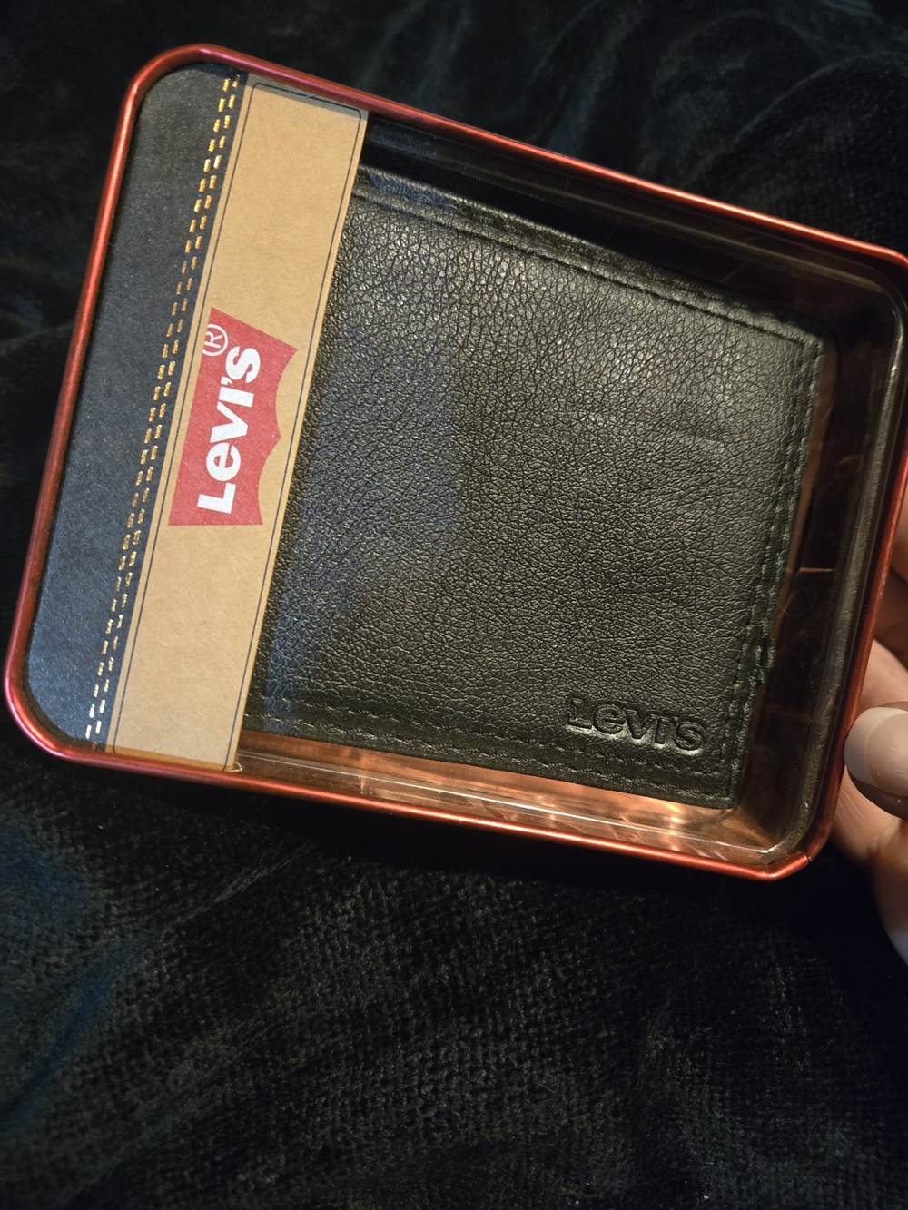 Levi's Men's Black Leather Bi-Fold Wallet
